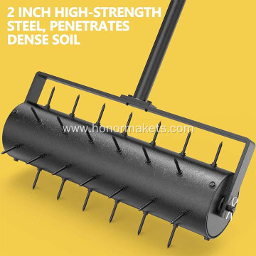 Garden hot sale Heavy Duty Rolling lawn aerator hand Tool Stainless Steel Handle Garden Yard Manual Aerator Lawn